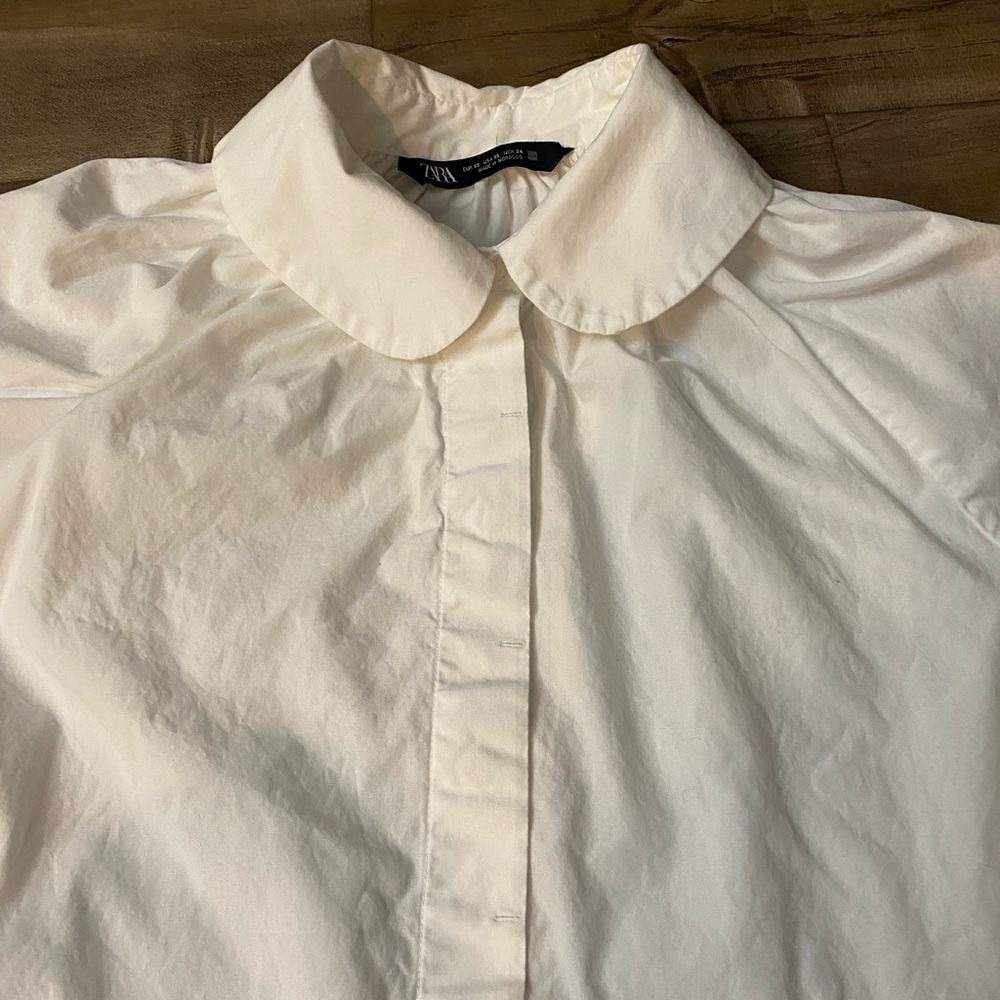 Zara - White poplin cotton shirt